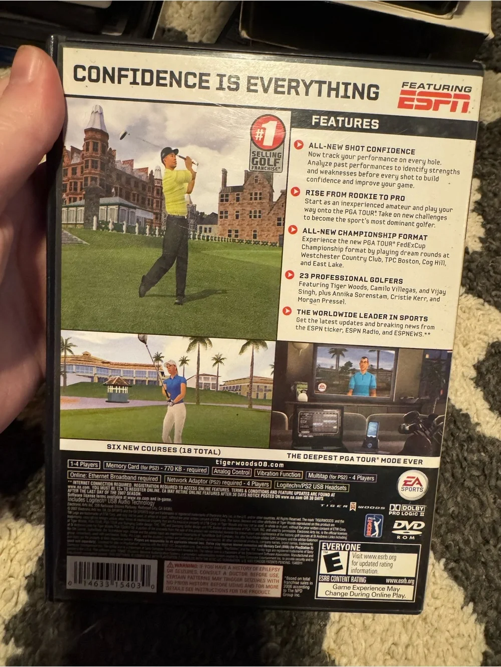Sony PlayStation 2 Tiger Woods PGA Tour 08 - Red Black